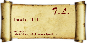 Tasch Lili névjegykártya